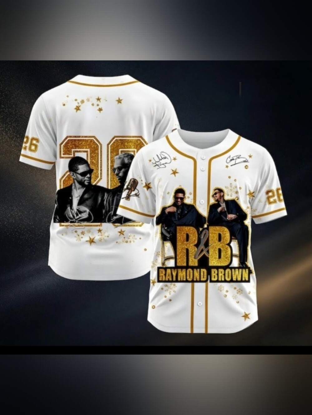 Usher And Chris Brown RnB Tour Button Down Jersey